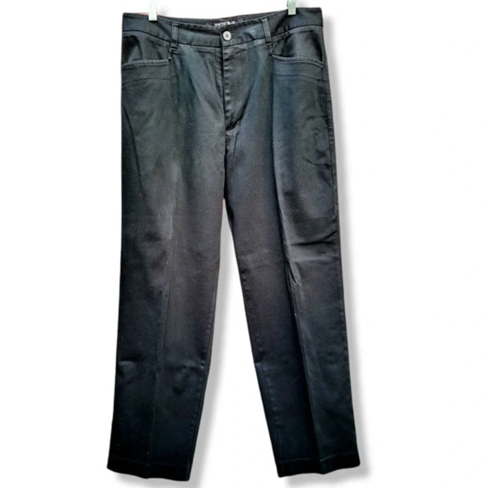 Kenneth Cole New York Black Stretch Preppy Cotton Men's Dress‎ Pants